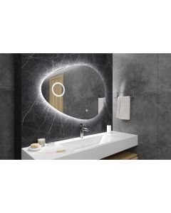 Gliss Design Spiegel Atlas 100 x 75 cm inclusief spiegelverwarming 