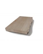 Gliss Design Wastafelblad massief hout met boomschors 80 cm Olie wit